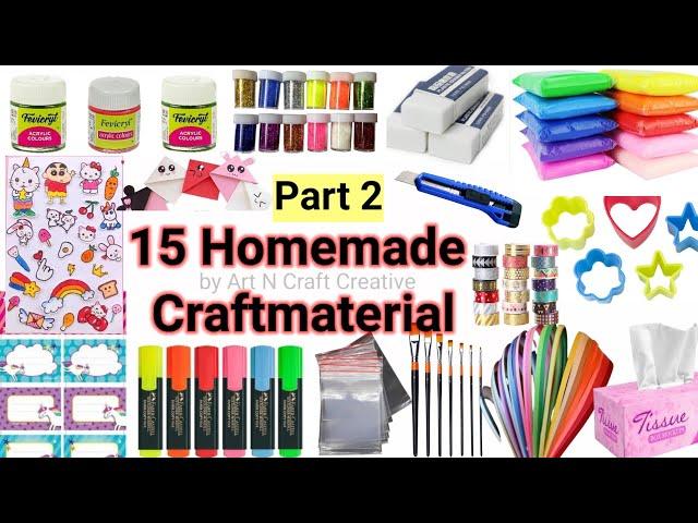 15 HOMEMADE CRAFT MATERIAL/15 homemade stationery items/15Craft materials @ArtNCraftCreative