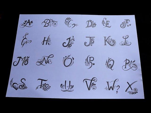 I did draw A2Z letter tattoo designs  must watch || amazing letter tattoos