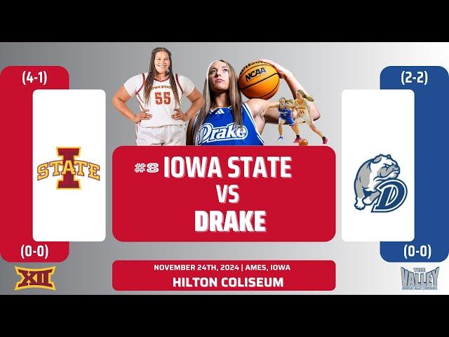 No. 8 Iowa State vs Drake | NCAA Women's Basketball | 11.24.24