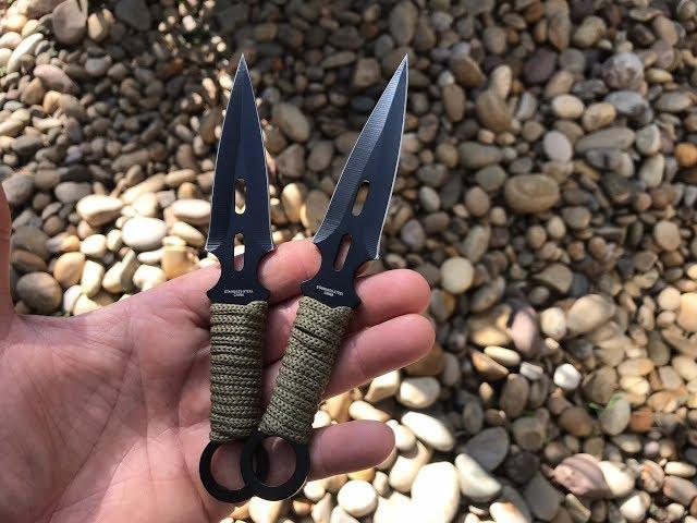 Kunai 12 Set Throwing Knives / Perfect Point / Review / Cheap  ( Link In Description )