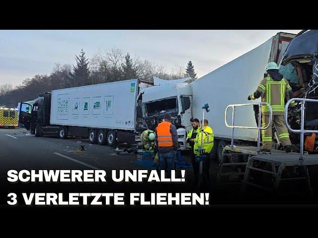 Mysteriöser Unfall auf der A1: Drei Schwerverletzte fliehen vom Unfallort!