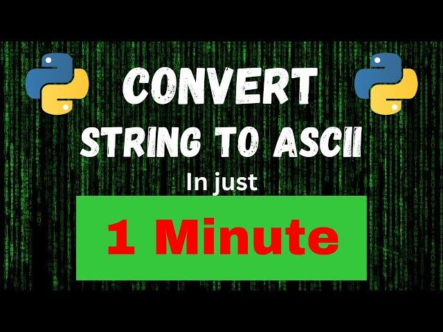 How to convert a string into ASCII value in Python