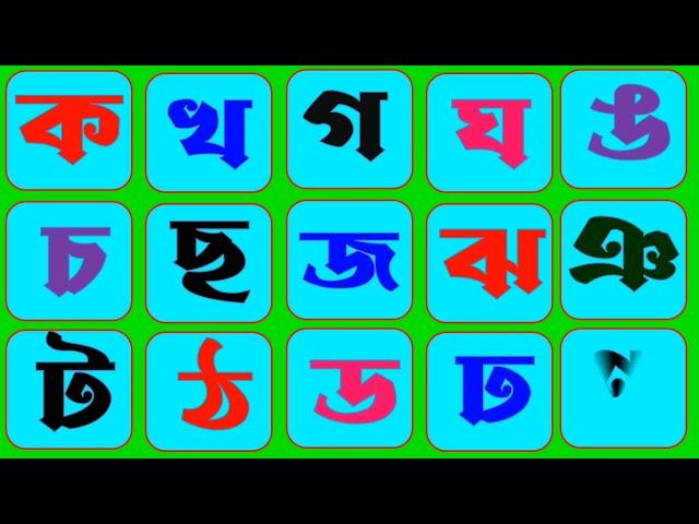 ক খ গ ঘ ঙ চ ছ জ ঝ ঞ ট ঠ ড ঢ ণ ত থ দ ধ ন প ফ ব ভ ম য র ল শ ..|| বাংলা বর্ণমালা শিক্ষা ব্যঞ্জনবর্ণ