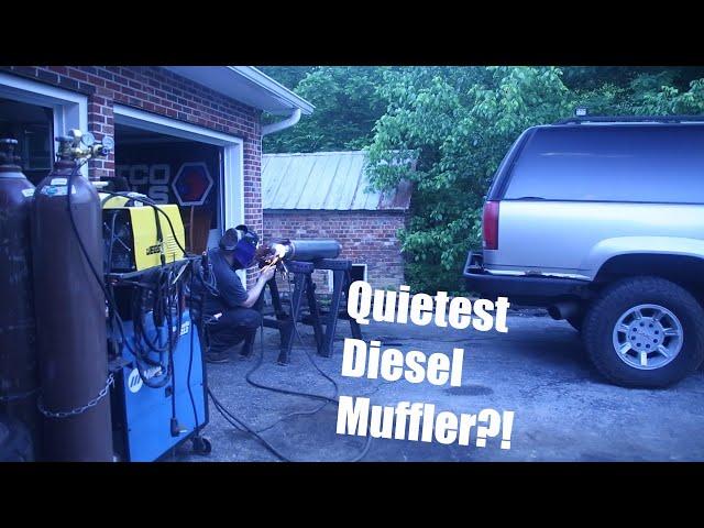 The QUIETEST Free-Flowing Diesel Muffler?! DIY!