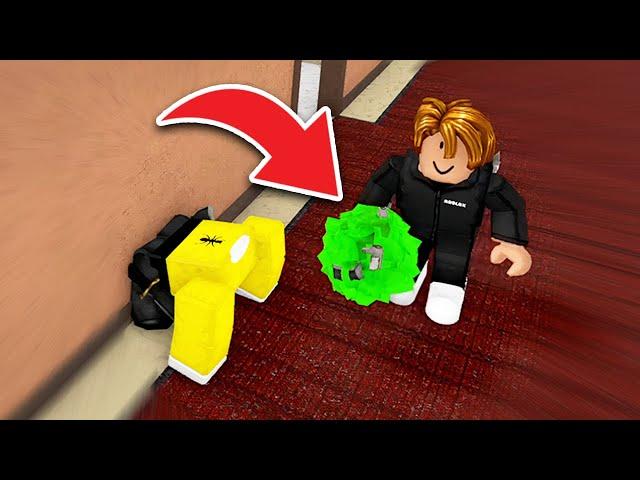 Trolling in mm2 with FAKE GUN DROP.. (Roblox)