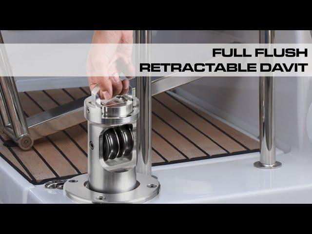 Full flush retractable davit