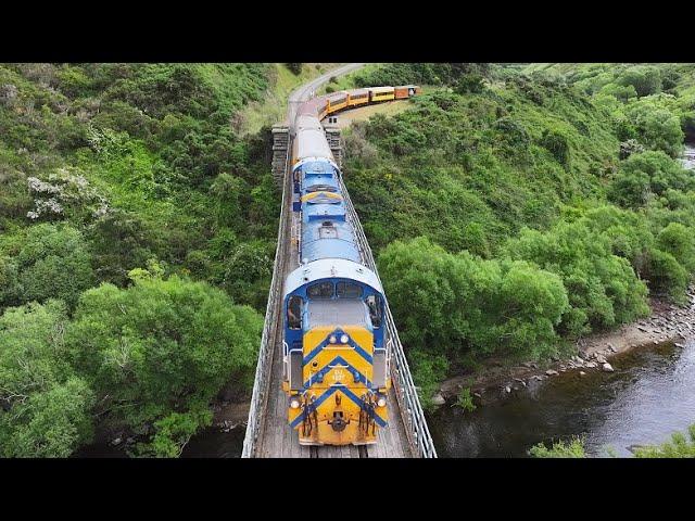 The Taieri Gorge Railway -  by Drone in 4K