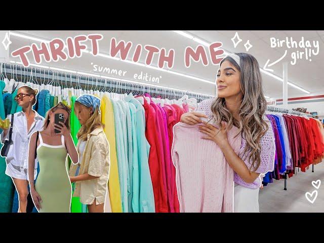 THRIFT WITH ME for my BIRTHDAY! *gifting myself a new wardrobe*