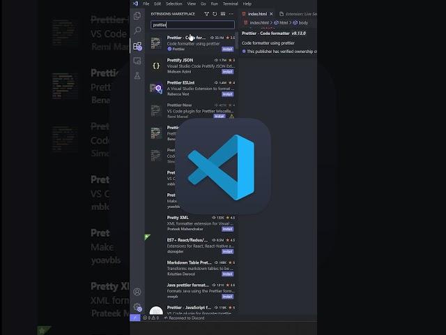 Make Your Code Look Beautiful with Prettier in VS Code #coding #programming #vscode
