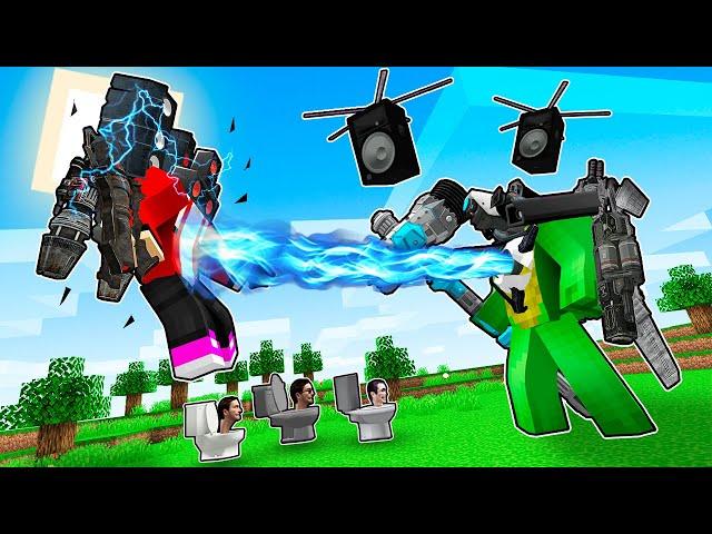 BEST of JJ UPGRADED SPEAKER MAN vs MIKEY CAMERA MAN TITAN in Minecraft! - Maizen