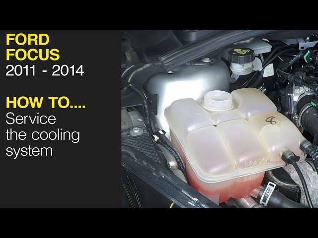 How to change the coolant on a Ford Focus 2011 to 2014 and service