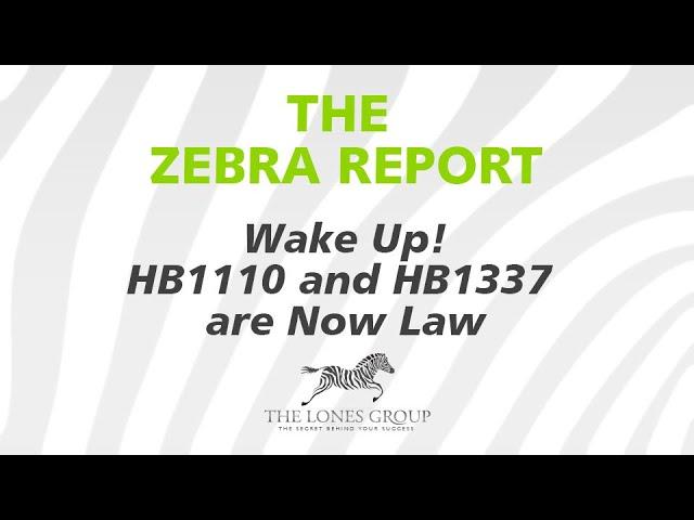 Wake Up! HB1110 and HB1337 Are Now Law