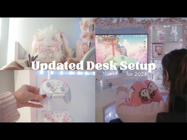 2024 cute desk setup/ gaming setup makeover  | Pinterest inspired, Ikea, minimalist + PC upgrade