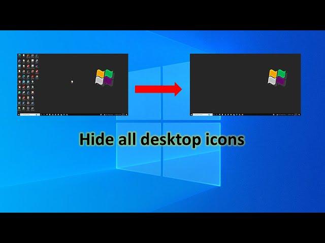 How to hide all desktop icons in windows 11 and 10