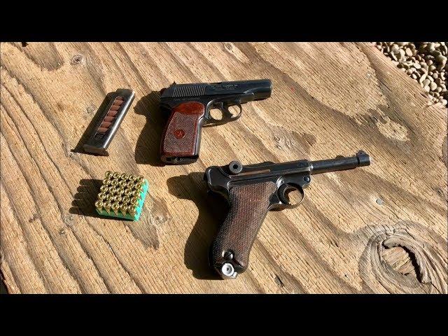 Luger P08 vs. Makarov 9x18mm