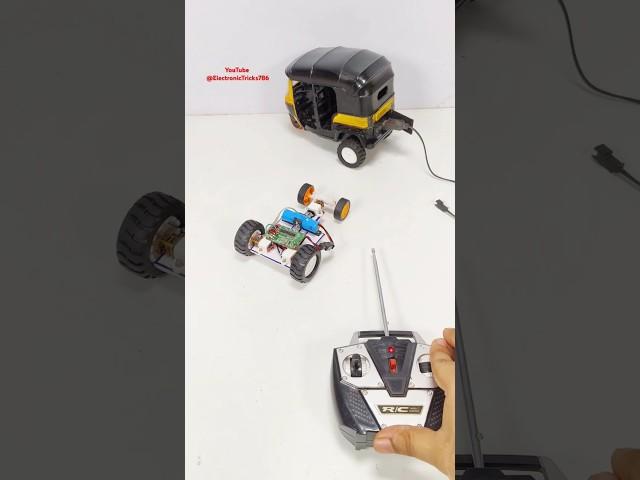 DC Motor car powered by remote Control / Remote wali car / remote car with DC motor/DC motor project