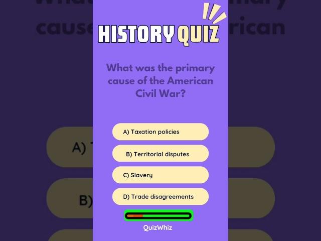 General Knowledge History Questions | World History Trivia | QuizWhiz