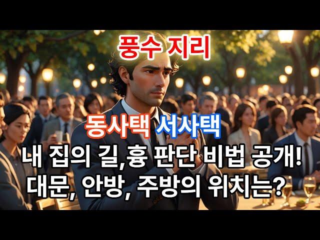 황호샘, 풍수 지리, 동사택과 서사택을 구별하는 법, 내 집의 길, 흉 판단 비법 공개! 대문, 안방, 주방의 위치는?