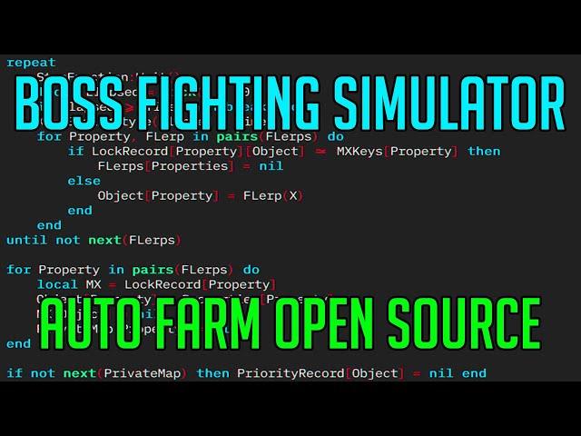 BOSS FIGHTING SIMULATOR | HACK/SCRIPT | AUTO FARM GUI