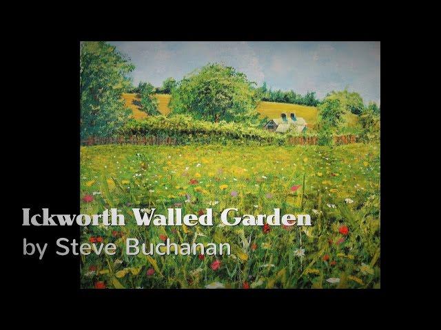 Ickworth Walled Garden - acrylic painting by Steve Buchanan