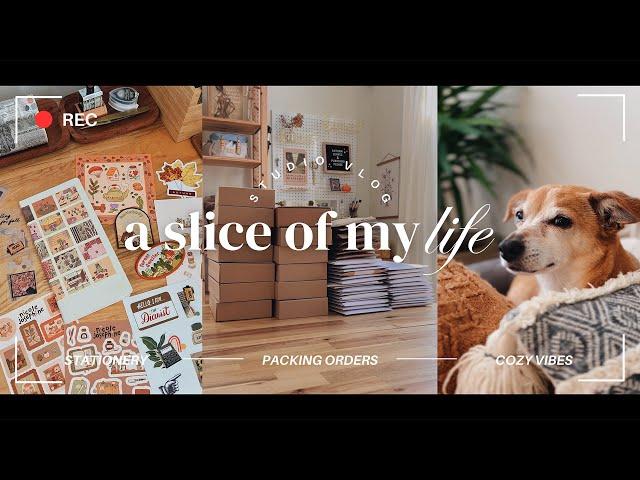 studio vlog  new desk, packing preorders & stationery haul (nicole josephine, abbey sy & hobonichi)