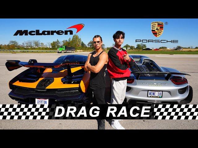 McLaren Senna vs Porsche 918 Spyder | DRAG RACE