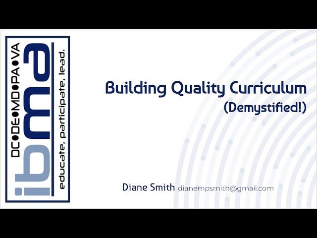 MYP Building Quality Curriculum (Demystified!) Part 1