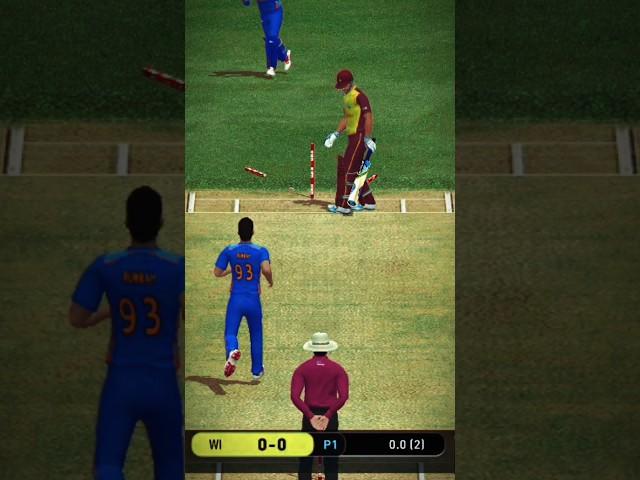 First ball first wicket real cricket swipe #rcswipe #shorts