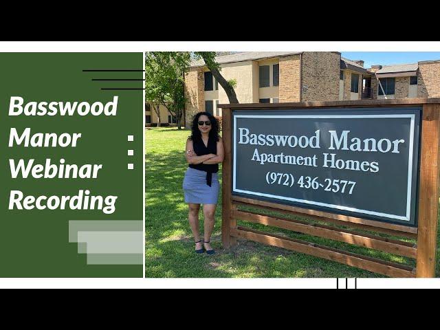 Basswood Manor Investment Opportunity - Dallas, Texas