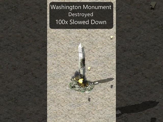 Washington Monument Destroyed - 100x Slowed Down [Red Alert 2] #short #redalert2 #quiz