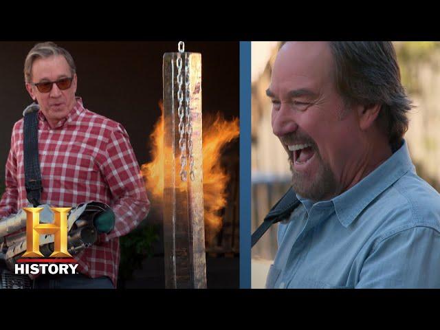 Assembly Required: Tim Allen and Richard Karn Test FIRE-BREATHING Leaf Blowers (Season 1) | History