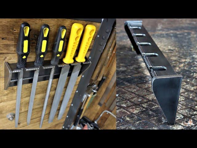 I make a Wall Mount, Metalworking File Tool Rack, for the tool cabinet.