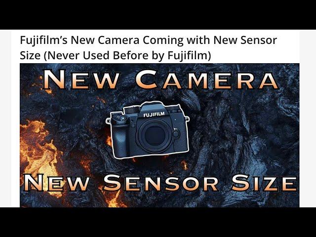 CONFIRMED: Fujifilm will announce a "new kind of camera" with new sensor size!