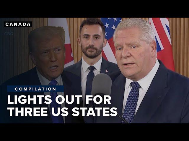 Ontario Premier threatens to cut off electricity to three US states if trade war continues