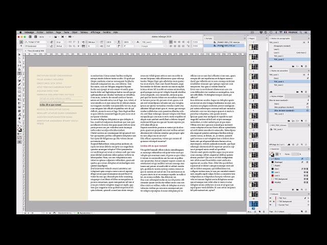 InDesign: Dynamic TOC! …