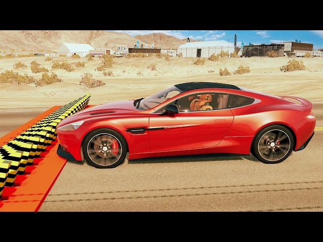 Massive Spike Strip Pileup Vs Cars Crashes #4k [BeamNG.Drive] #02 | Zambario Gamers @MotaDrive