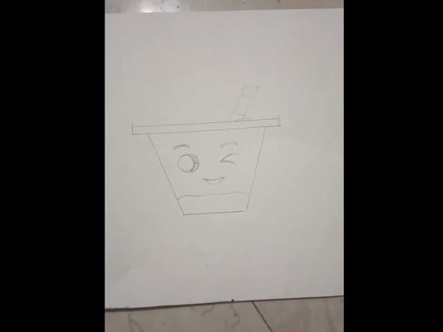 how to draw a juice cup | easy juice cup drawing #shorts# #juicecup#