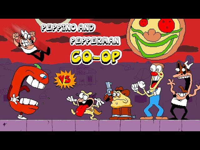 Peppino and Pepperman Co-Op in Pizza Tower