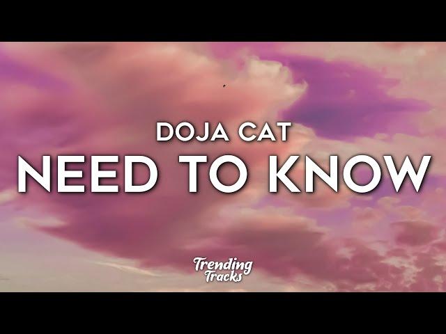 Doja Cat - Need To Know (Clean - Lyrics)