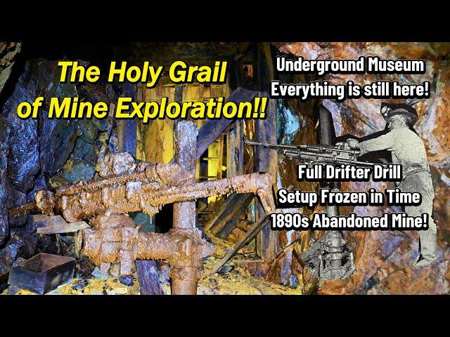 Holy Grail! Rappelling to a 1890s Abandoned Mine Full Rock Drill Setup Frozen in Time!!