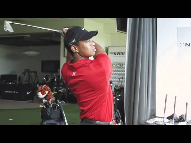 Tiger Woods testing the Nike Golf VR Pro Combo Irons - New for 2011