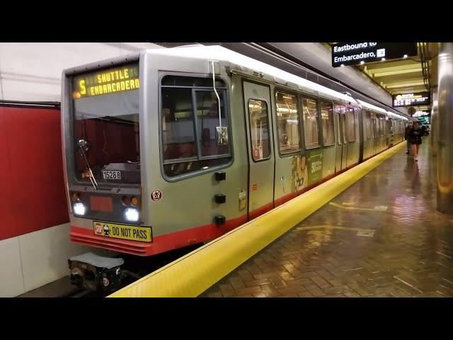 SF Muni 2001 Breda LRV3 #1528 on Route S Shuttle - 2-Car Train 1528+1541