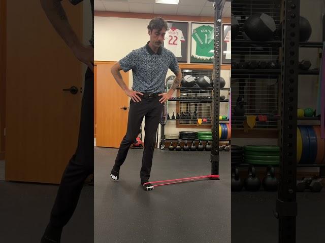 Single Leg Stand with Band for Foot Pronation