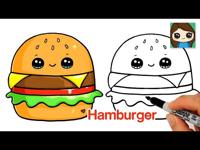 How to Draw a Hamburger Easy Squishmallow