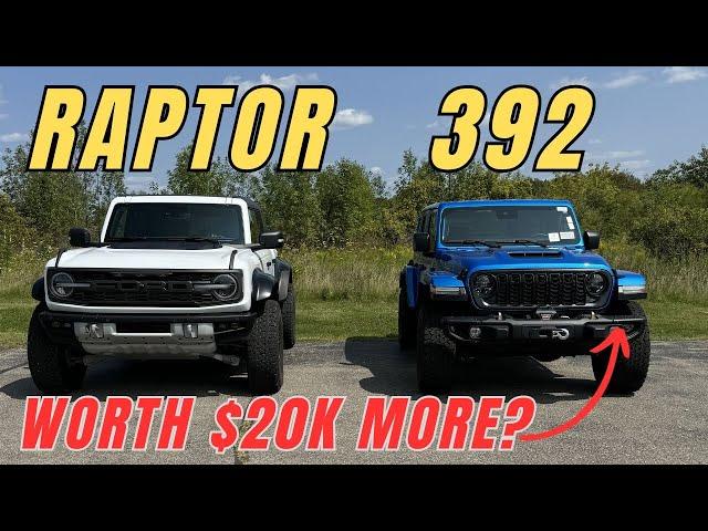 2024 Bronco Raptor vs 2024 Wrangler Rubicon 392 | First impressions | Technology | Suspension