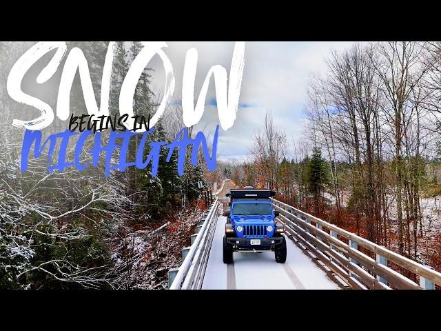 WINTER BEGINS - 3 Days Overlanding Michigan's Upper Peninsula Backroads in Winter