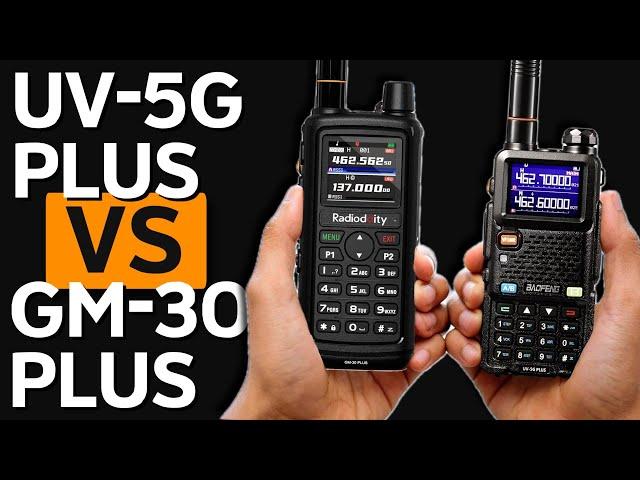 Baofeng UV-5G Plus VS Radioddity GM-30 Plus GMRS Radios - GMRS Radio Comparison Radioddity & Baofeng