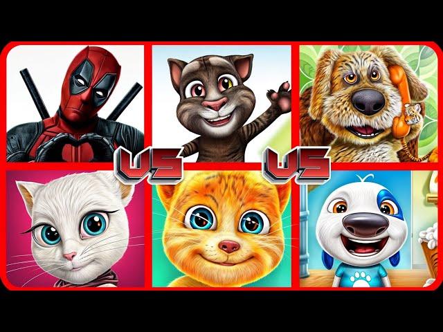 Deadpool Vs Tom Vs Ben Vs Angela Vs Ginger Vs Hank Who Is Best ?   | Ahmed Iftikhar