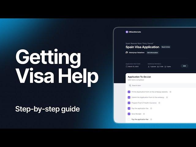 Getting Visa Help at Citizen Remote - Visa Wizard Tutorial