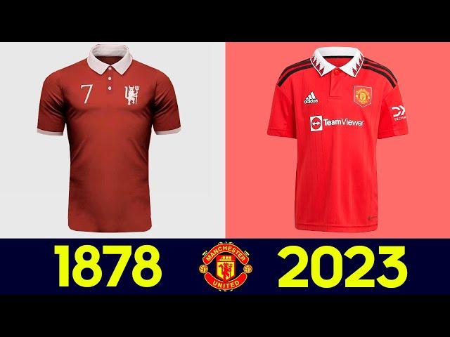 The Evolution of Manchester United Football Kit 22/23 | All Man United Football Jerseys History 2022